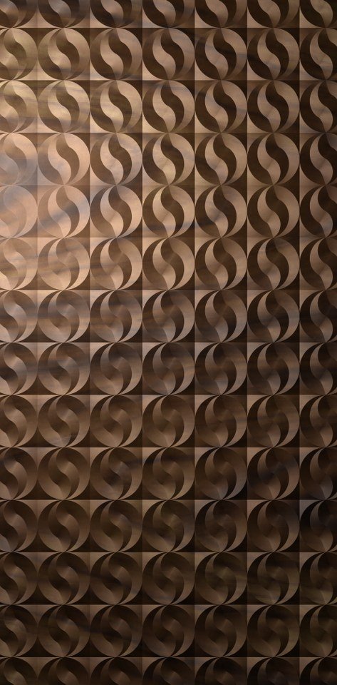 3D Wall Pannel - AW-508 Geometric Swirl Mosaic Relief Carving Design